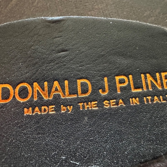 DONALD PLINER RUBY RED SATIN DARK WOOD SLIP-ONS....BRAND NEW/11M - Picture 4 of 9